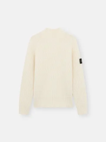 Natural White Stone Island Sweater