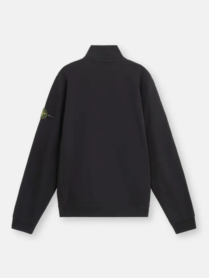 Stone Island Full Zipper Black Sweatshirt