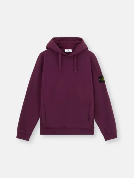 Stone Island Burgundy Hoodie