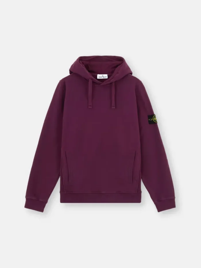 Stone Island Burgundy Hoodie