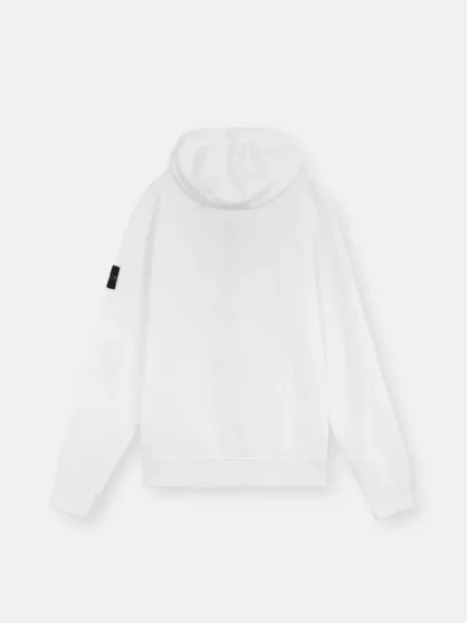 Stone Island Full Zipper White Hoodie