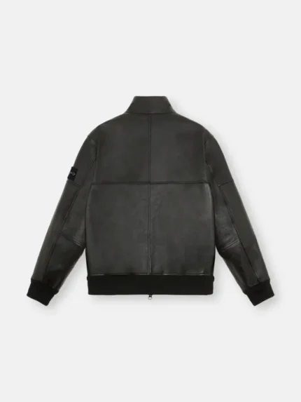 Black Biker Jacket with Memory Features