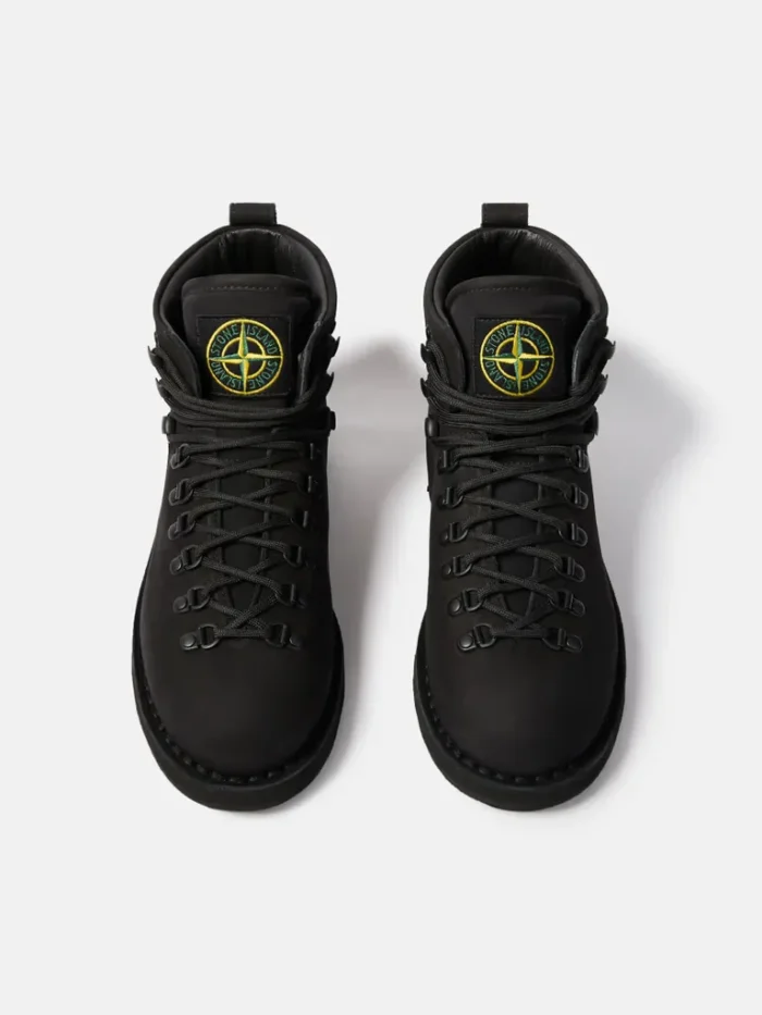 Stone Island Black Leather Shoes