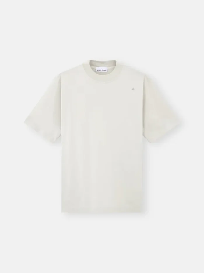 Stone Island Ribbed Neckline Sand T-shirt